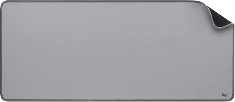 Logitech Desk Mat - Studio Series, Multifunctional Large Desk Pad, Extended Mouse Mat, Office Desk Protector with Anti-slip Base, Spill-resistant Durable Design - Grey - Amazon.ae Price Tracker