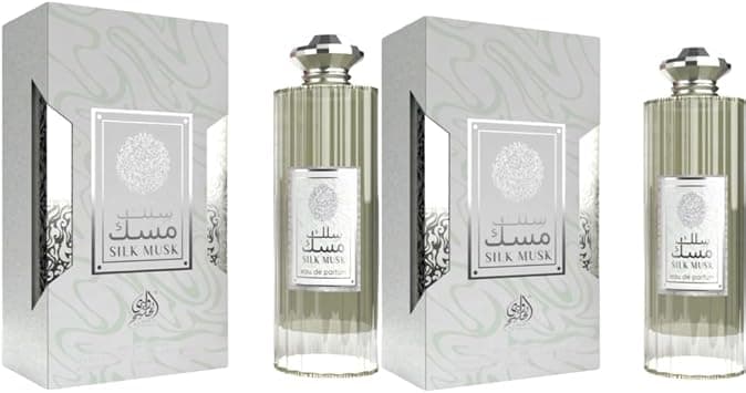 Combo pack Silk Musk Perfume for Men & Women – Long Lasting Arabian Musk Fragrance – Premium Eau De Parfum Spray – Daily Wear Luxury Scent – 100ml Each (Pack of 2) على Amazon.ae - متتبع الأسعار