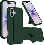 MARGOUN For iPhone 17 Case Cover Finger Grip Holder Phone Car Magnetic Multi-function Shockproof Protective Case Two-in-One Phone Holder Case (Dark Green, iP 17) - Best Deal Finder