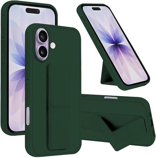 MARGOUN For iPhone 17 Case Cover Finger Grip Holder Phone Car Magnetic Multi-function Shockproof Protective Case Two-in-One Phone Holder Case (Dark Green, iP 17) على Amazon.ae - متتبع الأسعار
