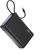 Promate 20000mAh Power Bank with Built-in USB-C Cable, 35W PD Fast Charging Portable Charger with TFT Smart Display, 3-Port, USB-C, USB-A for iPad, iPhone 17/16 Series, Samsung S26 Ultra, Airpods More - Best Deal Finder