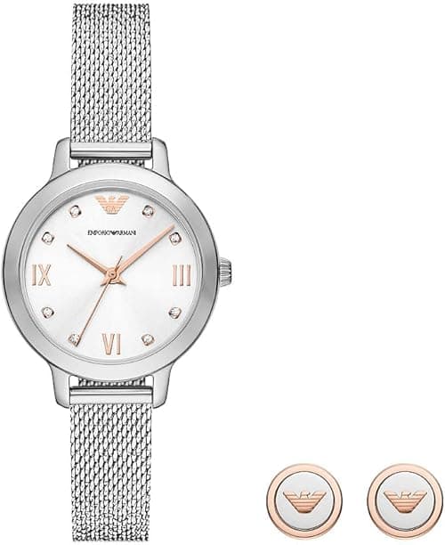 Emporio Armani Watch for Women, Three-Hand, at Least 50% Recycled Stainless Steel Watch on Amazon.ae - Price Tracker