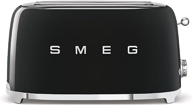 Smeg Tsf02BlUK 4 Slice Toaster, 50'S Retro Style, Aesthetic, Black on Amazon.ae - Price Tracker
