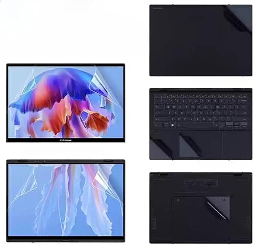 Gruattreay Primary and Secondary Screen Film Compatible with 2025 ASUS Zenbook Duo 2-in-1 Laptop Dual 14'' OLED (UX8406),Three Sided Anti-Scratch Sticker (Black Matte) on Amazon.ae - Price Tracker