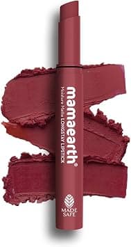 Mamaearth Moisture Matte Longstay Lipstick with Avocado Oil & Vitamin E - 12-Hour Long Stay, Smudge-Proof, Hydrating & Lightweight Matte Lip Color for Smooth, Moisture-Locked Finish | Plum Punch, 2g - Best Deal Finder
