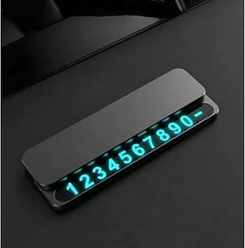 Temporary Parking Number Plate, Hide Phone Number Card for Cars, Automotive Interior Accessory & Ornament.(Black) على Amazon.ae - متتبع الأسعار
