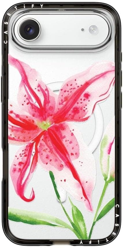 CASETiFY Compact iPhone Air Case [Slim and Sleek/Compatible with Magsafe / 4 ft. 2X Military Grade Drop Protection] - Stargazer Lily - Clear Black على Amazon.ae - متتبع الأسعار