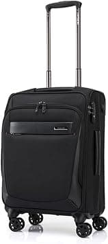 Samsonite Vigon II Mobile Office Cabin Size 55 cm / 20 inch, Spinner Wheels, 100% Polyester, Black|Cross Ribbons|TSA Lock|Inner Mesh Zippered Pocket - 2 Years International Warranty on Amazon - Best Deal Finder