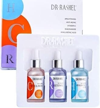 Dr Rashel Complete Facial Serum Set Vitamin C Serum, Retinol Serum, Hyaluronic Acid Serum- 30ml x 3 on Amazon.ae - Price Tracker