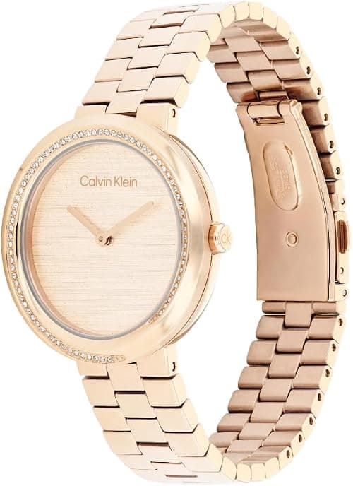 Calvin Klein Two Hand Quartz Movement Watch for Women TWISTED BEZEL Collection with Rose Gold Colored Stainless Steel Bracelet - 25100166 on Amazon.ae - Price Tracker