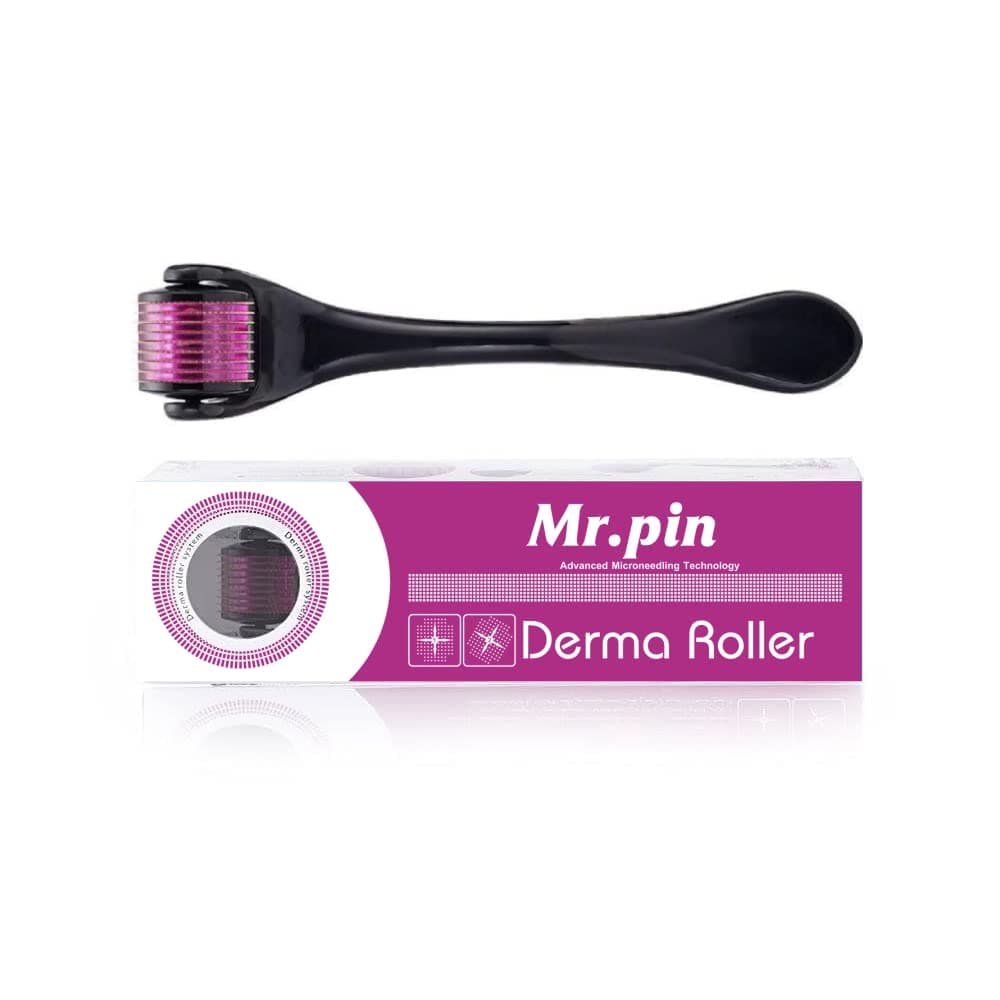 Mr.Pin Titanium Microneedling Roller - 540 Needles - For Hair Growth, Repairs Damaged Hair, Activates Hair Follicles - For Hair Fall & Hair Thickening - Easy to Use 1mm on Amazon.ae - Price Tracker