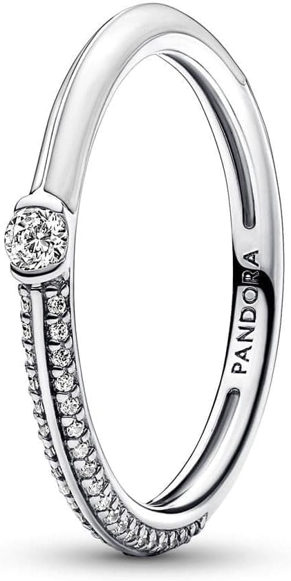 PANDORA ME Ring mit Pavé- und weißer Partie, Sterlingsilber, mit weißer Emaille und klarem Cubic Zirkonia on Amazon.ae - Price Tracker