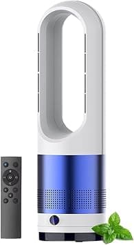 Bladeless Tower Fan with Remote, 18 Inch Oscillating Air Circulator, 8 Speeds & Timer, Air Purifier for Home, Office, Bedroom - Efficient Cooling Solution على Amazon.ae - متتبع الأسعار