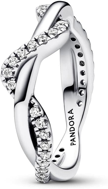 PANDORA Timeless Ring Doppelwelle, Sterlingsilber, mit klarem Cubic Zirkonia on Amazon.ae - Price Tracker