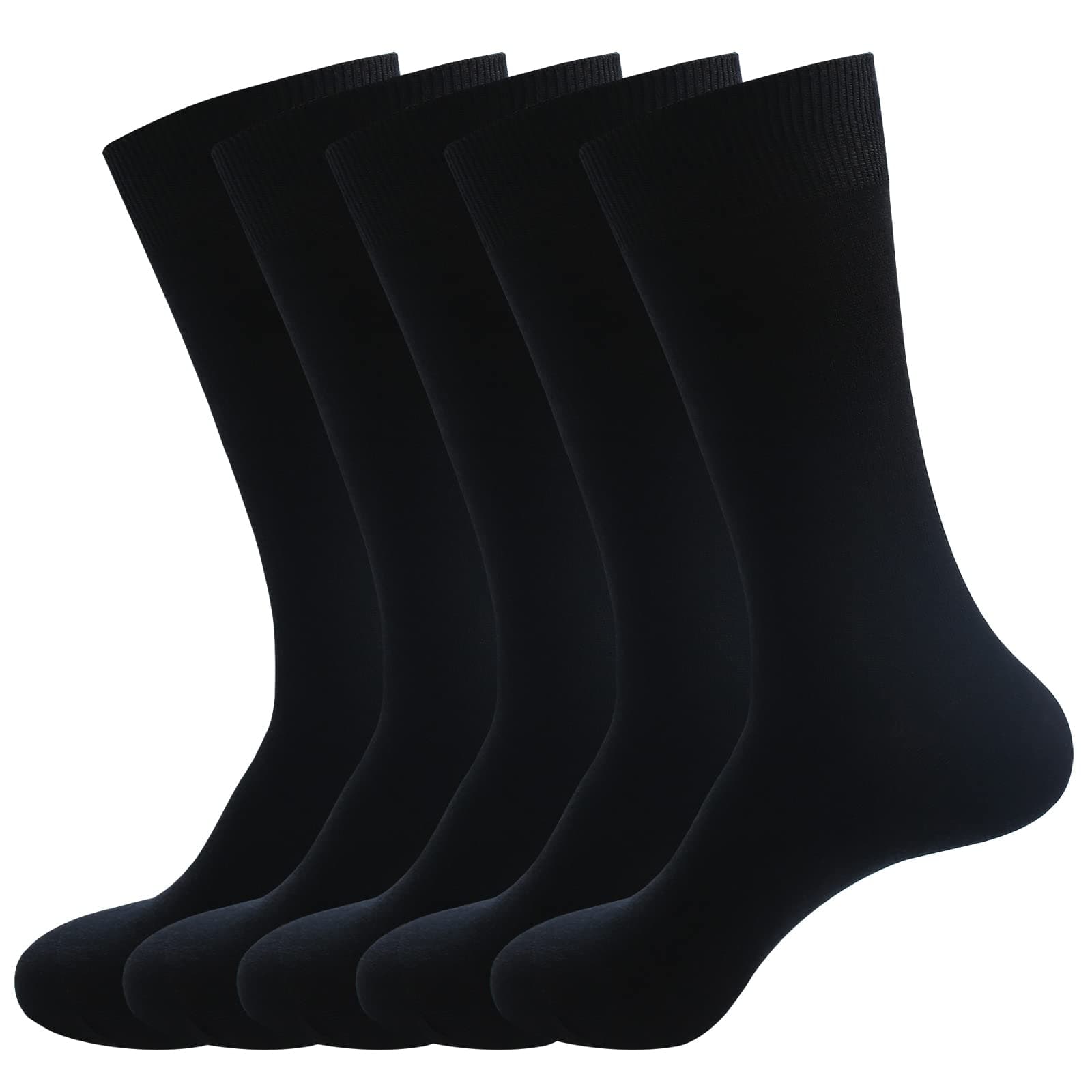 PUJANE Men's Dress Socks 5 Pairs Mens Cotton Calf Business Formal Soft Breathable Long Crew Casual Socks on Amazon.ae - Price Tracker