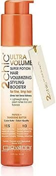 GIOVANNI 2chic Ultra Volume Super Potion Hair Volumizing Styling Booster, 1.8 oz. for Thin Fine Limp Hair, Papaya & Tangerine Butter, Lifts Strands At The Root, Paraben Free, Color Safe (Pack of 1) on Amazon.ae - Price Tracker