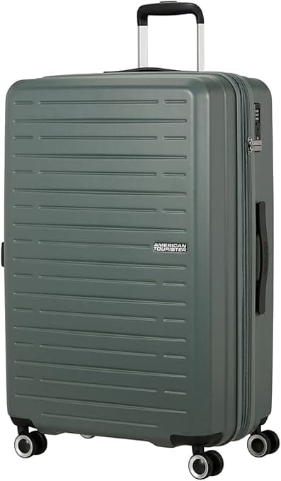 American Tourister Aerojoy Suitcase, Check-In Size 80 cm / 30 inch, 4 Wheels, Hard Top, ABS, Dark Forest|TSA Lock|Inner Mesh Zippered Divider|Expandable|Lightweight - 3 Years International Warranty on Amazon.ae - Price Tracker