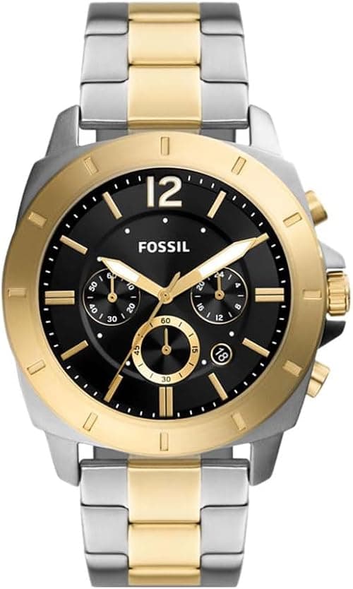 Fossil Privateer Chronograph Two-Tone Stainless Steel Watch - BQ2815 on Amazon.ae - Price Tracker