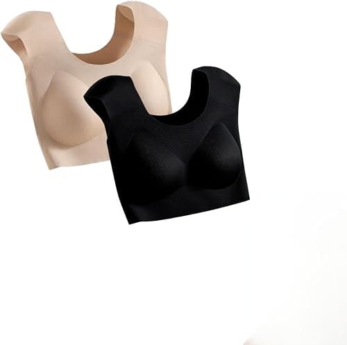 2PCS Women's Sports Bras,Women's 2-in-1 Seamless Underwear with Built-in Shoulder Pad,High Elastic Comfortable Wireless Bra,Moisture-Wicking,Tummy Support Band for Yoga,Gym,Fitness,Daily Wear (XXL) on Amazon.ae - Price Tracker