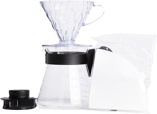 Hario V60 Pour Over Coffee Starter Kit, Size 02, Clear على Amazon.ae - متتبع الأسعار