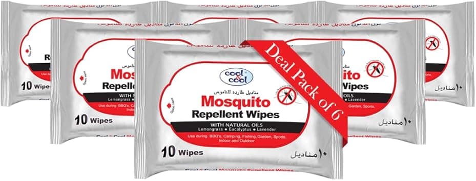 Cool & Cool Mosquito Repellent Wipes Pack of 6 - Amazon.ae Price Tracker
