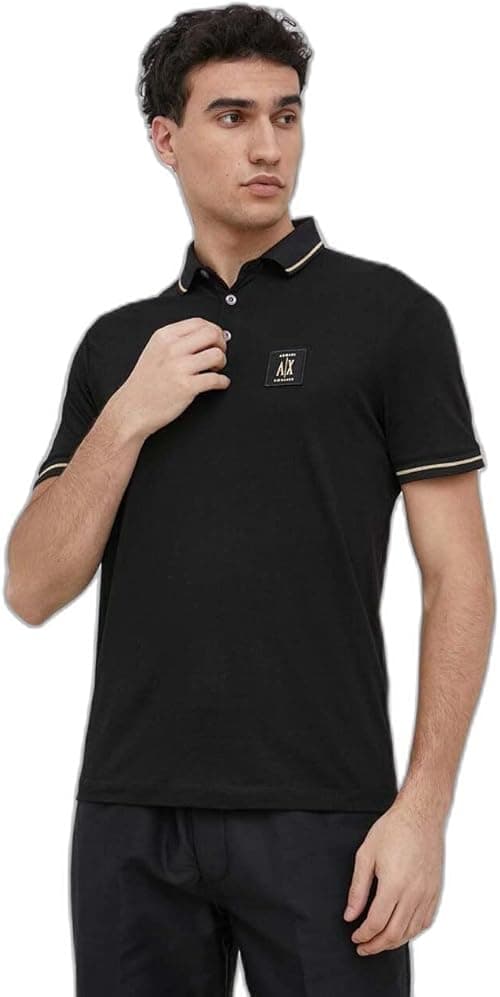 A|X Armani Exchange Men's Icon, Regular Fit, Gold Detail, Poloshirt Polo shirt on Amazon.ae - Price Tracker