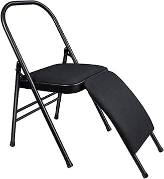 ULTIMAX Yoga Folding Chair with Lumbar Back Support Versatile Yoga Chair Foldable Balance Training Auxiliary Chair (BLACK) on Amazon.ae - Price Tracker