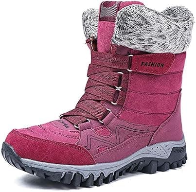 Women?s Snow Boots Plus Fleece Warm Non-Slip Waterproof Outdoor Winter Ski Insulated High-Top Hiking Boots on Amazon.ae - Price Tracker