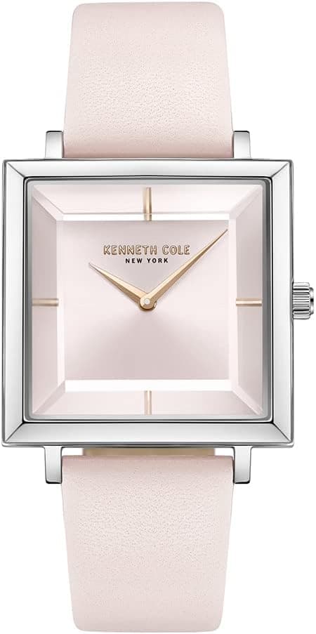 Kenneth Cole New York Modern Classic 30.5mm Women's Analog Pink Dial Watch with Pink Leather Strap on Amazon.ae - Price Tracker