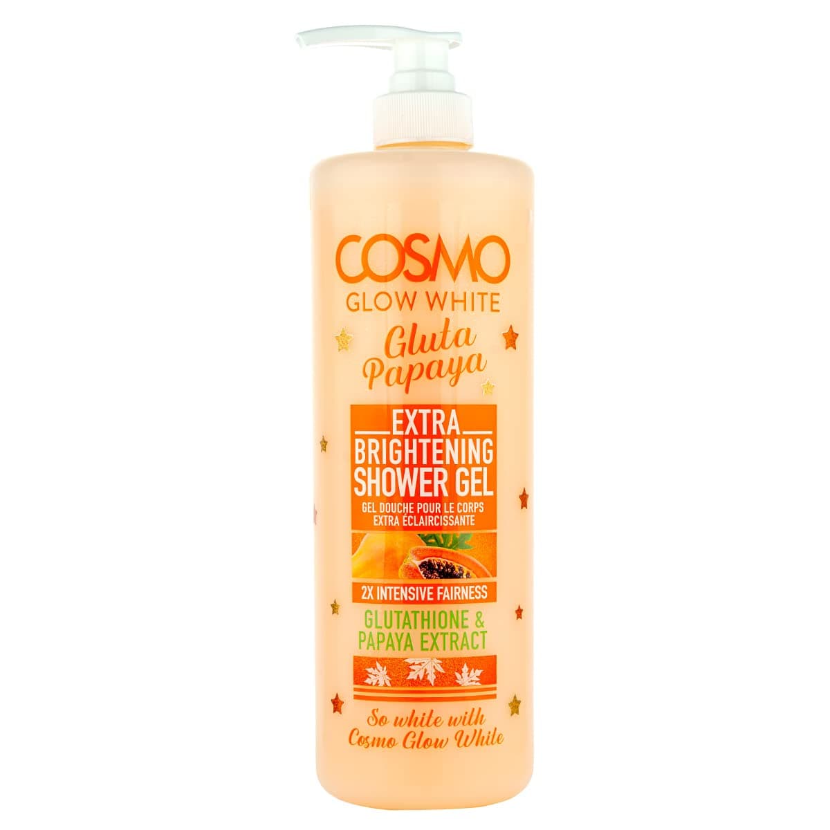 CD COSMO DESIGNS Glow White Extra Brightening Shower Gel 1000ml, 2x Intensive Fairness, Glutathione & Papaya Extract, Gently Cleanses, Skin Care on Amazon.ae - Price Tracker