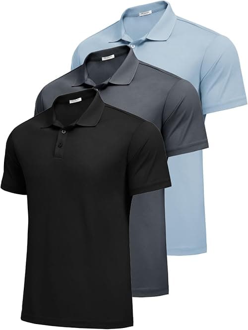 PINSPARK Polo Shirts for Men Short Sleeve Lightweight Quick Dry Golf T Shirt Moisture Wicking Casual Workout on Amazon.ae - Price Tracker