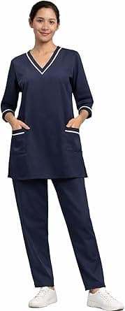 Long Sleeves Housemaid Uniform, Maid and Nanny dress set with long top & pants - Amazon.ae Price Tracker