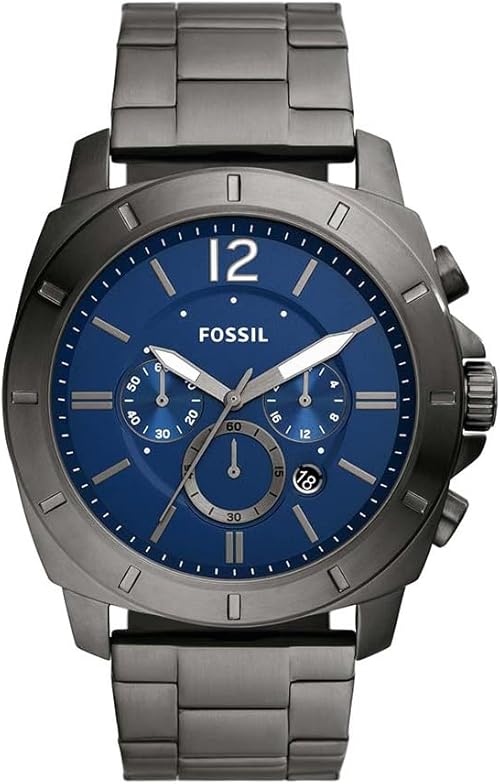 Fossil Privateer Chronograph Smoke Stainless Steel Watch - BQ2758 on Amazon.ae - Price Tracker