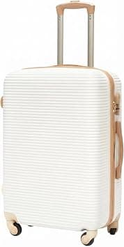 32-Inch Hard Shell Luggage Trolley Bag with Spinner Wheels, White on Amazon - Best Deal Finder