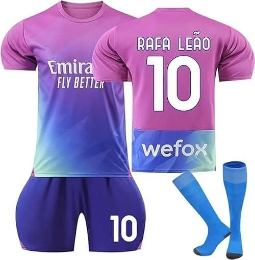 Kit for Adult/Children，Home Away Soccer Milan Jerseys New Unisex Activewear Football Kits Boys' Football Training Shirts Shorts and Socks Sportswear Tracksuit on Amazon.ae - Price Tracker