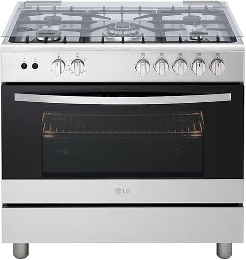 LG Free Standing Gas Cooker, 90x60 cm, 5 Burners, Closed Door Grilling, Stainless Steel - FA415RMA on Amazon.ae - Price Tracker