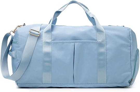 KARRESLY Sports Gym Bag for Women or Men Travel Duffel Bag with Wet Pocket and Shoes Compartment for Training Swim Yoga(Light Blue), Light Blue, free size on Amazon.ae - Price Tracker