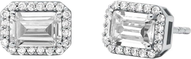 Michael Kors Women's Silver Semi precious Post Closure Earrings, One Size, Sterling Silver, No Gemstone - Best Deal Finder