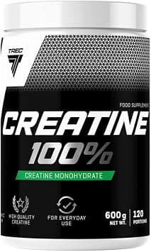 TREC Nutrition Creatine 100% 600g - Advanced Formula with Vitamin C & Sodium for Optimal Gym Recovery, Muscle Building, and Performance - 120 Servings - Best Deal Finder