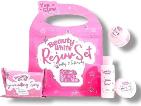 Beauty White Rejuv Set, Facial Care Kit with Soap, Toner, and Sun Screen, Pink على Amazon.ae - متتبع الأسعار