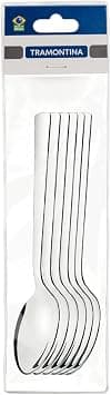 Tramontina Oslo 6 Pieces Stainless Steel Dessert Spoon Set with High Gloss Finish on Amazon.ae - Price Tracker