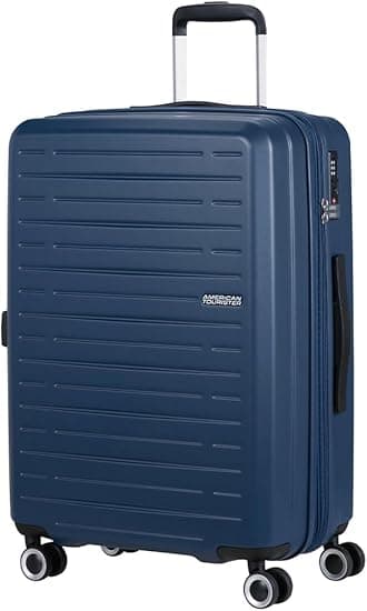 American Tourister Aerojoy Suitcase, Check-In Size 66 cm / 25 inch, 4 Wheels, Hard Top, ABS, Dark Blue|TSA Lock|Inner Mesh Zippered Divider|Expandable|Lightweight - 3 Years International Warranty on Amazon.ae - Price Tracker