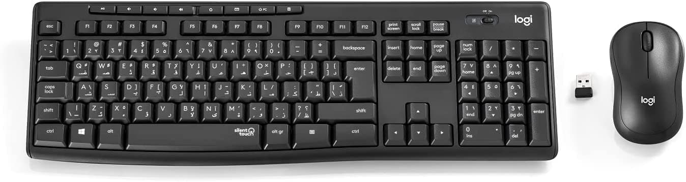 Logitech MK295 Silent Wireless Mouse & Keyboard Combo with SilentTouch Technology, Full Numpad, Advanced Optical Tracking, Lag-Free Wireless, 90% Less Noise, AR Keyboard - Graphite on Amazon.ae - Price Tracker