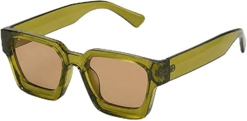 Thick Square Sunglasses for Men Women Retro Chunky Rectangle Shades Vintage Style Fashion Accessories on Amazon.ae - Price Tracker
