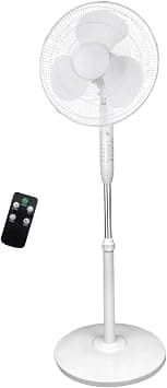 16" Pedestal Fan with Remote Control Standing Floor Fan Adjustable Oscillating Stand Fan Less Noise Cooling Fan Stand Up Fans for Bedroom Living Room Home Office (A-White) on Amazon.ae - Price Tracker