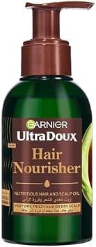Garnier Ultra Doux Pure Avocado Hair Nourishing Oil for Hair & Scalp, deeply replenish & hydrate very dry or frizzy hair, with nourishing Omega 6 & 9, no greasy residue, for all hair types, 120ml - Best Deal Finder