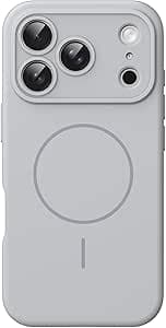 JETech Magnetic Silicone Case for iPhone 17 Pro Max 6.9-Inch, NOT for iPhone 17 / Air / 17 Pro, Compatible with MagSafe, Shock Absorbing Phone Cover with Camera Lens Protection (Grey) on Amazon.ae - Price Tracker