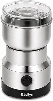 Electric Coffee & Spice Grinder – Stainless Steel Mini High-Speed 4 Blade Grinder for Beans, Spices, Herbs, Seeds & Kitchen Use. - Best Deal Finder