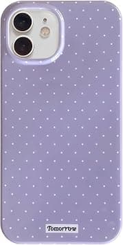 inewateri Compatible iPhone 12/12 Pro Case - Polka Dot Purple TPU Slim Protection Case with Wireless Charging Support on Amazon.ae - Price Tracker
