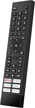 Gvirtue New ERF3J80H Replacement Remote for Hisense-Smart-TV-Remote, Replacement Smart TV Remote for Hisense 4K UHD Android Smart TV,with Netflix, Prime Video, YouTube, Desney, Tubi,Peacock Buttons - متتبع أسعار Amazon.sa